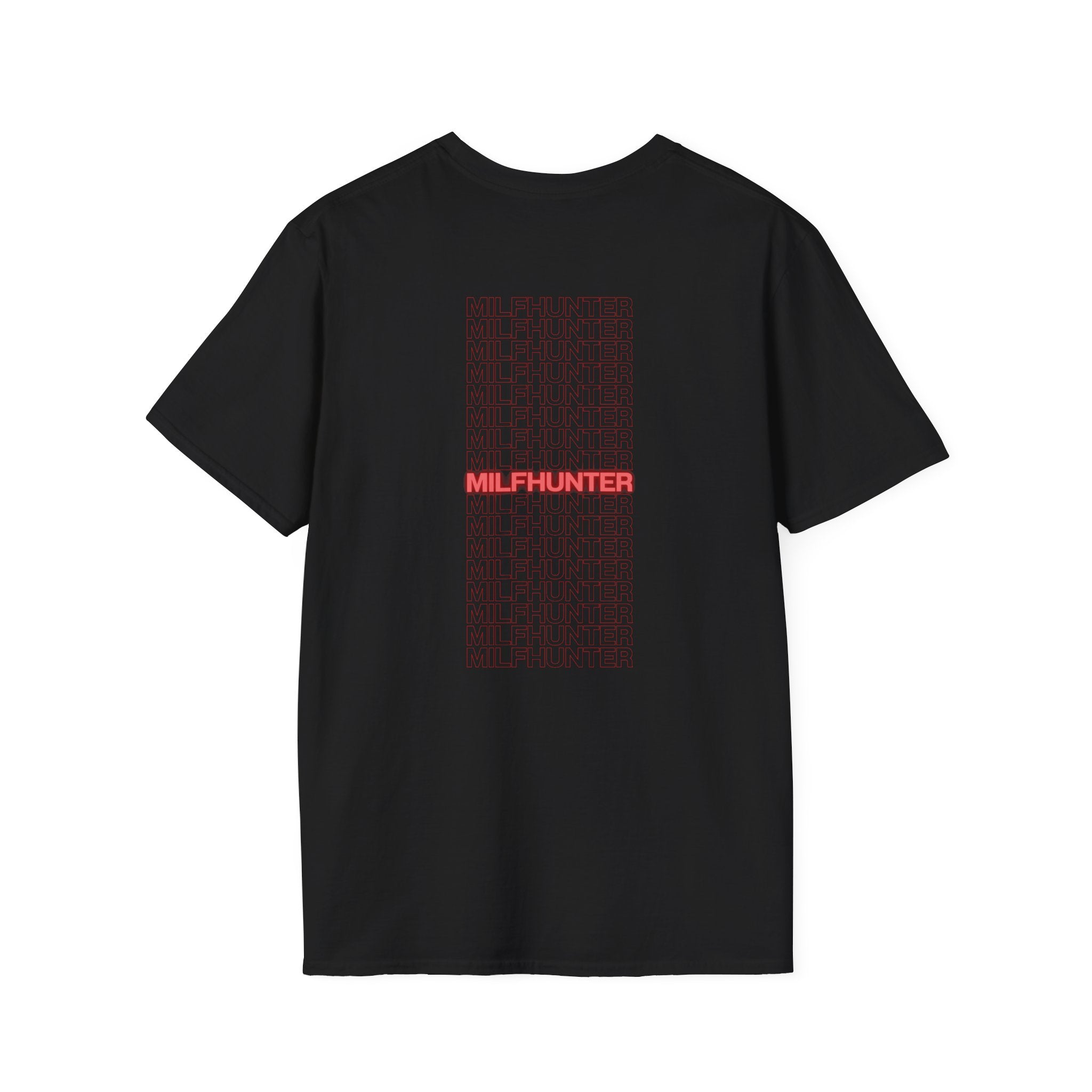 Milfhunter Graphic Tee — Retro Racing Tire Track Design
